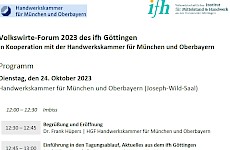 Volkswirte-Forum am 24.-25. Oktober 2023 in München